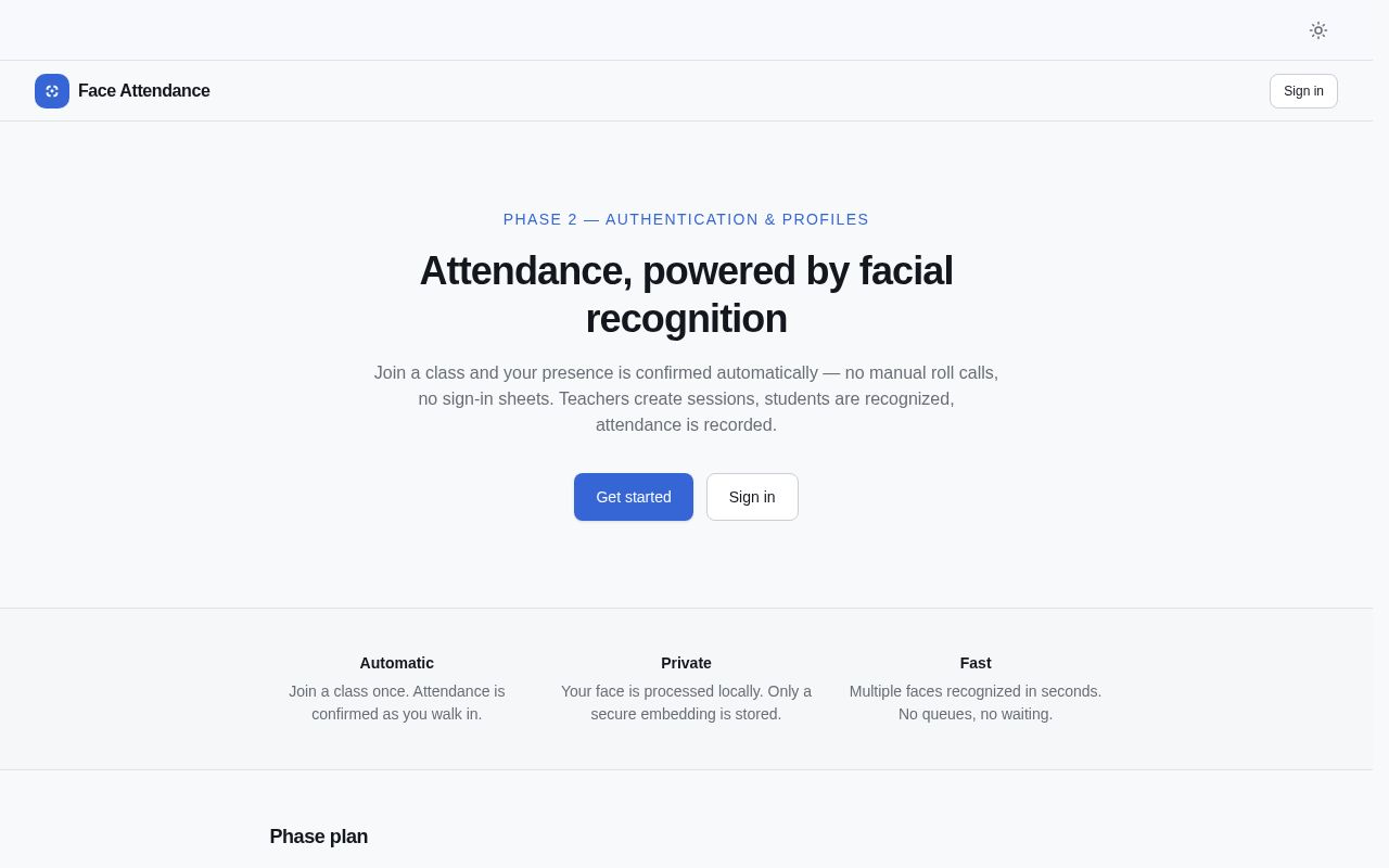 Preview of Face Attendance