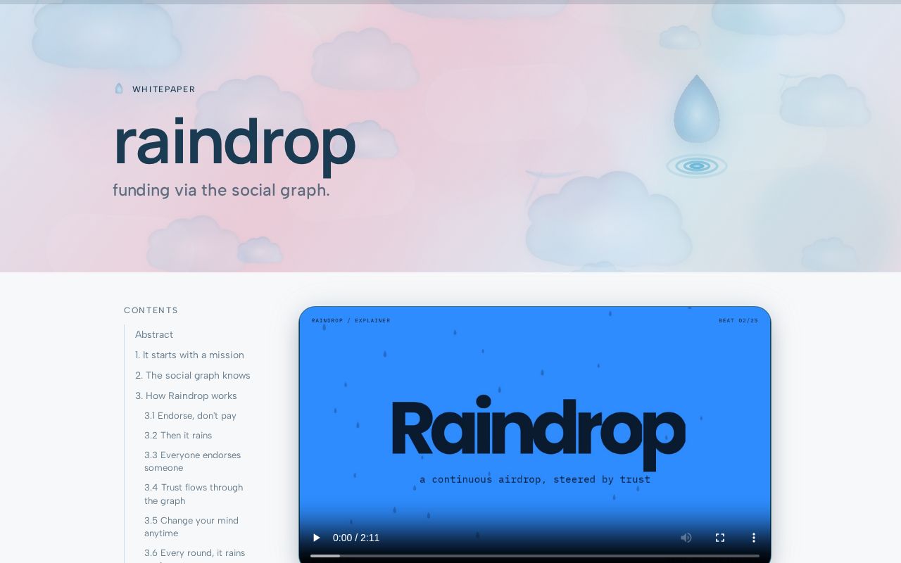Preview of Raindrop Ethglobal Tokyo 2026