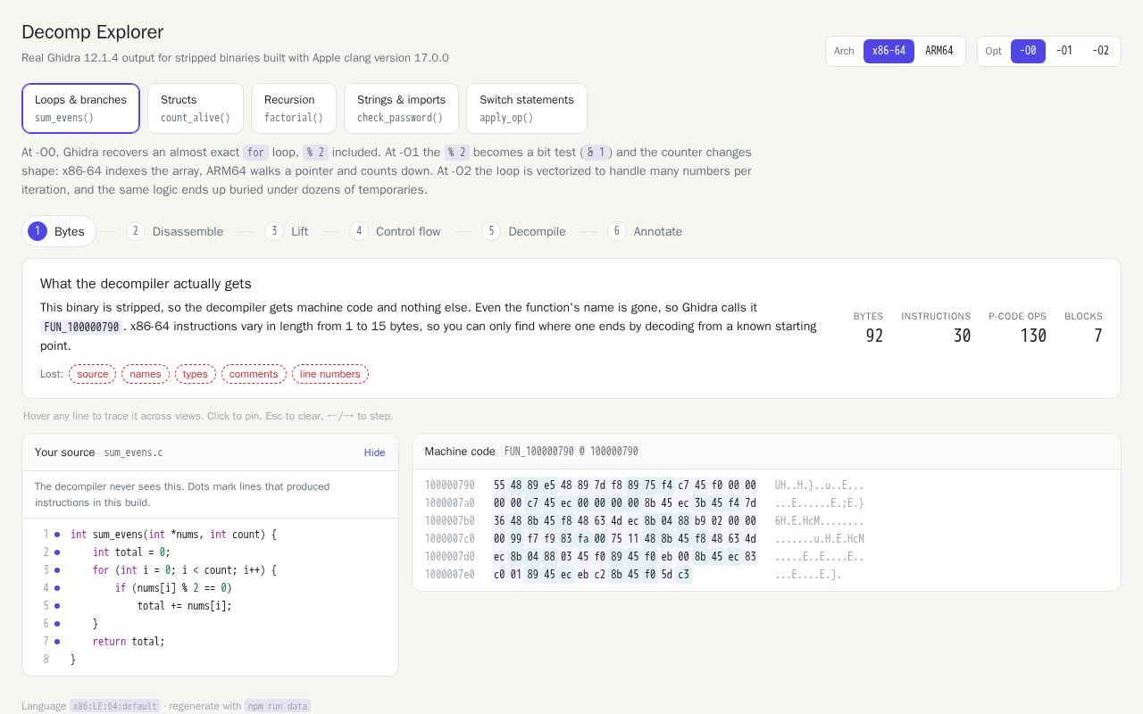 Preview of Decomp Explorer