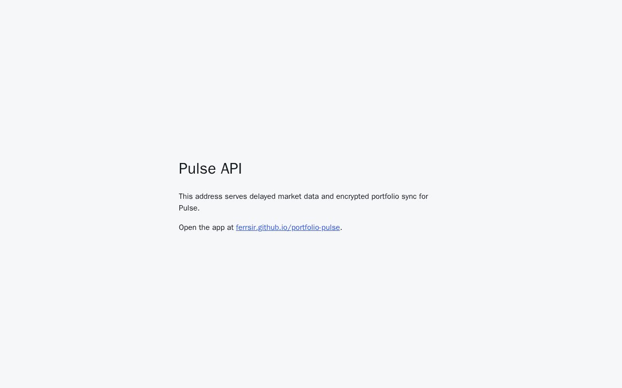Preview of Portfolio Pulse