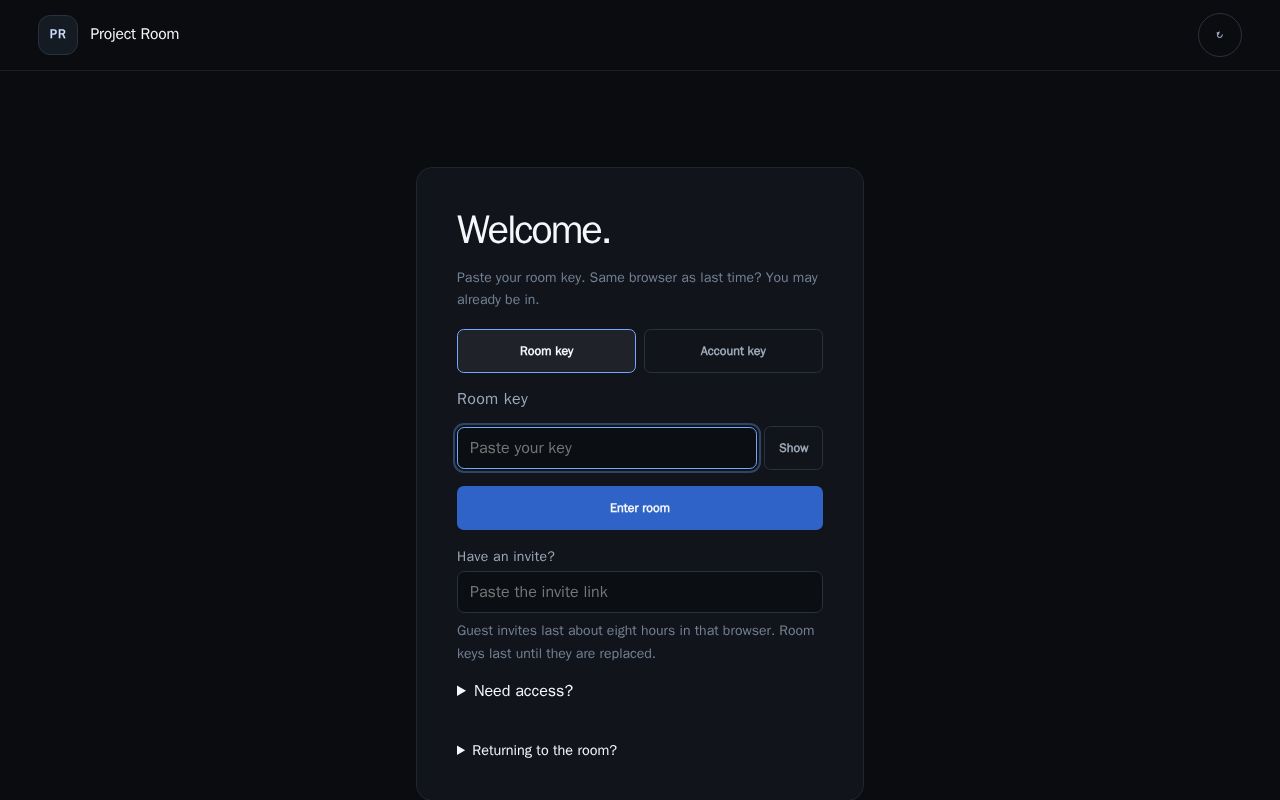 Preview of Project Room