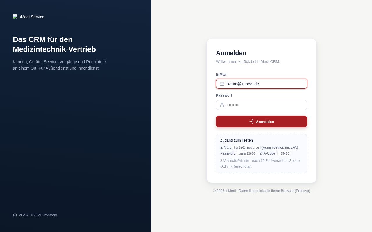 Preview of InMedi Service