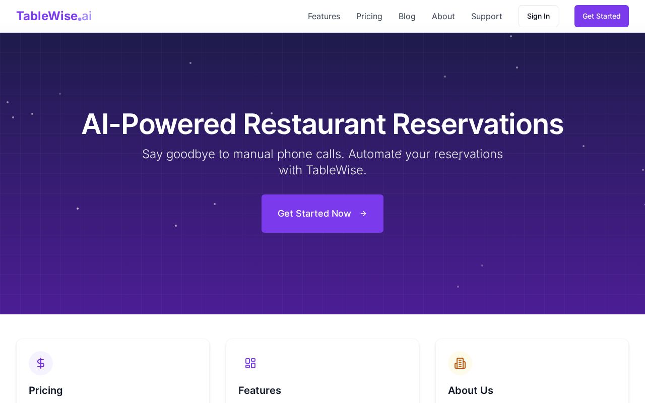 Preview of TableWise.ai