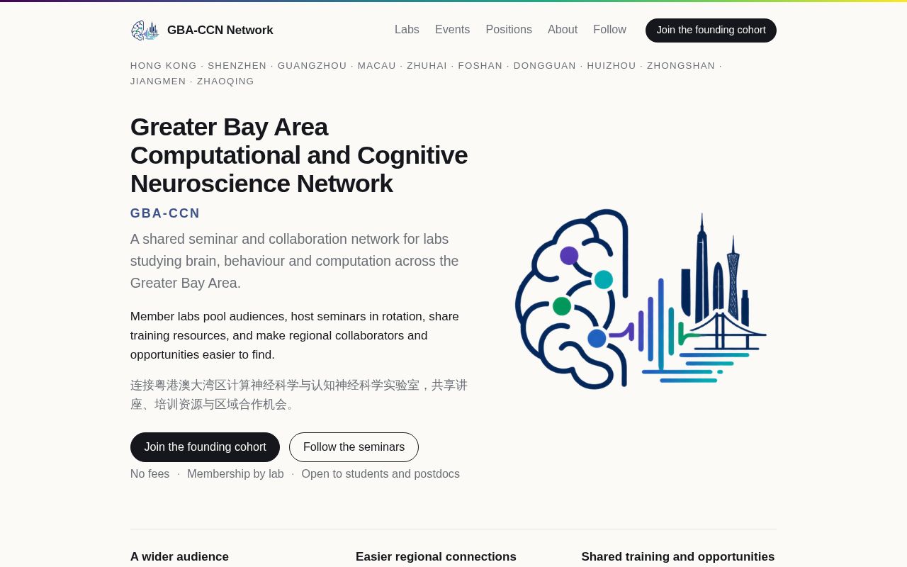 Preview of Computational and Cognitive Neuroscience Community in the Greater Bay Area