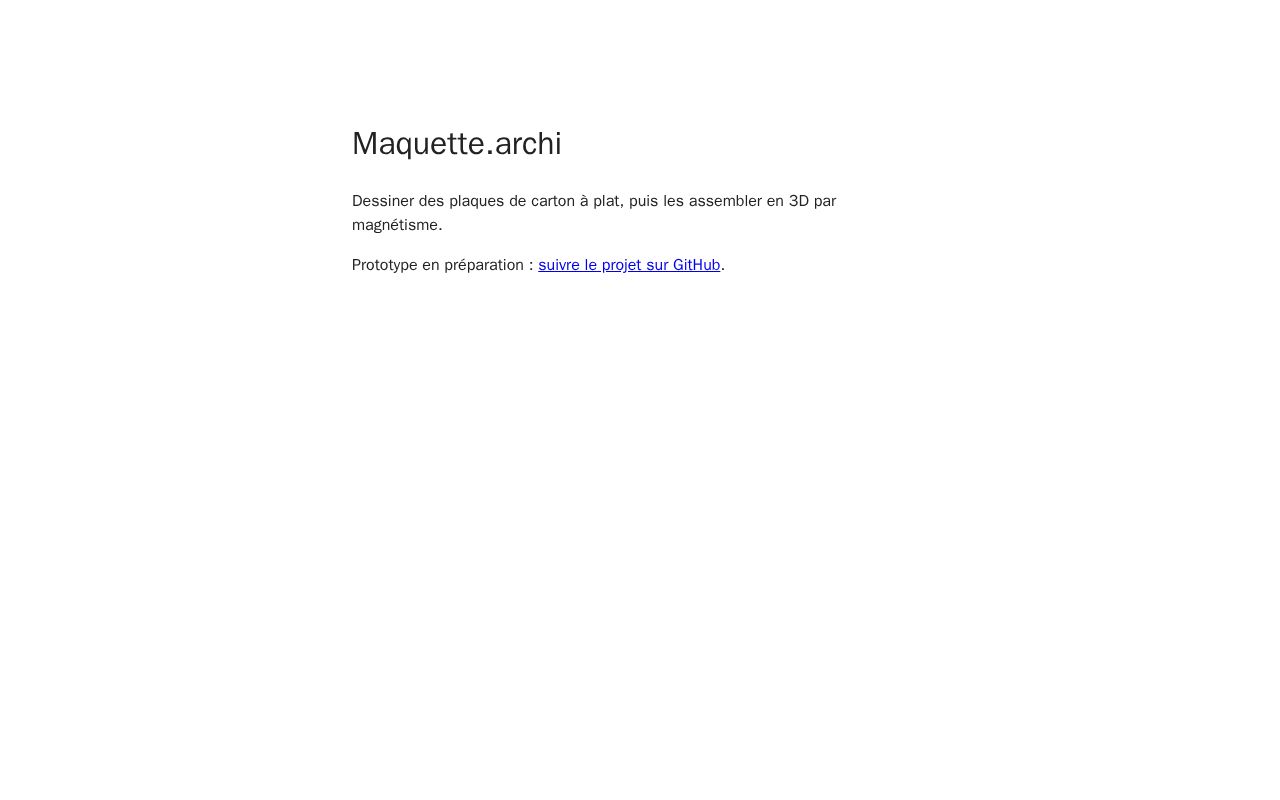 Preview of Maquette Archi