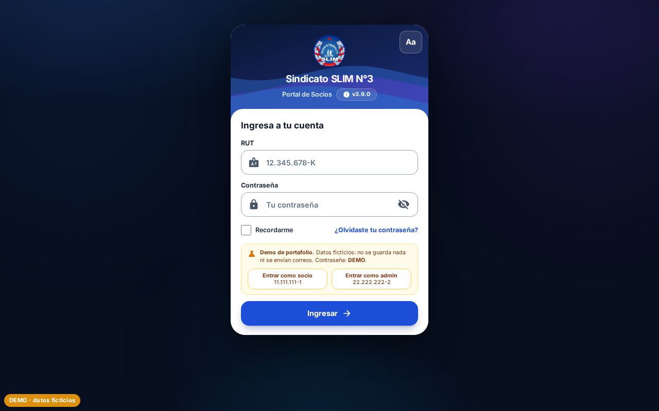 Preview of SLIMAPP Portafolio