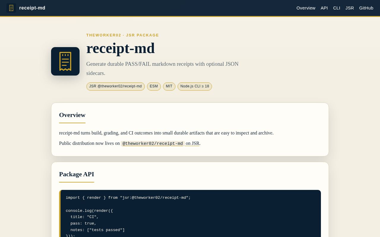 Preview of Receipt Md