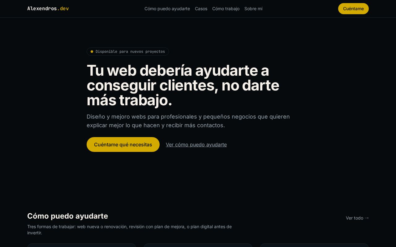 Preview of Miwebsite Alexendrosdev