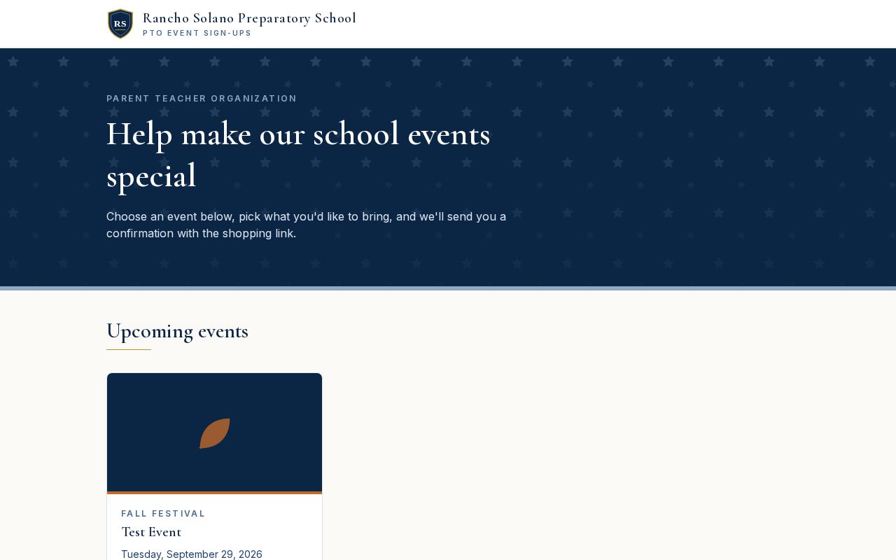 Preview of Rancho Sign Up
