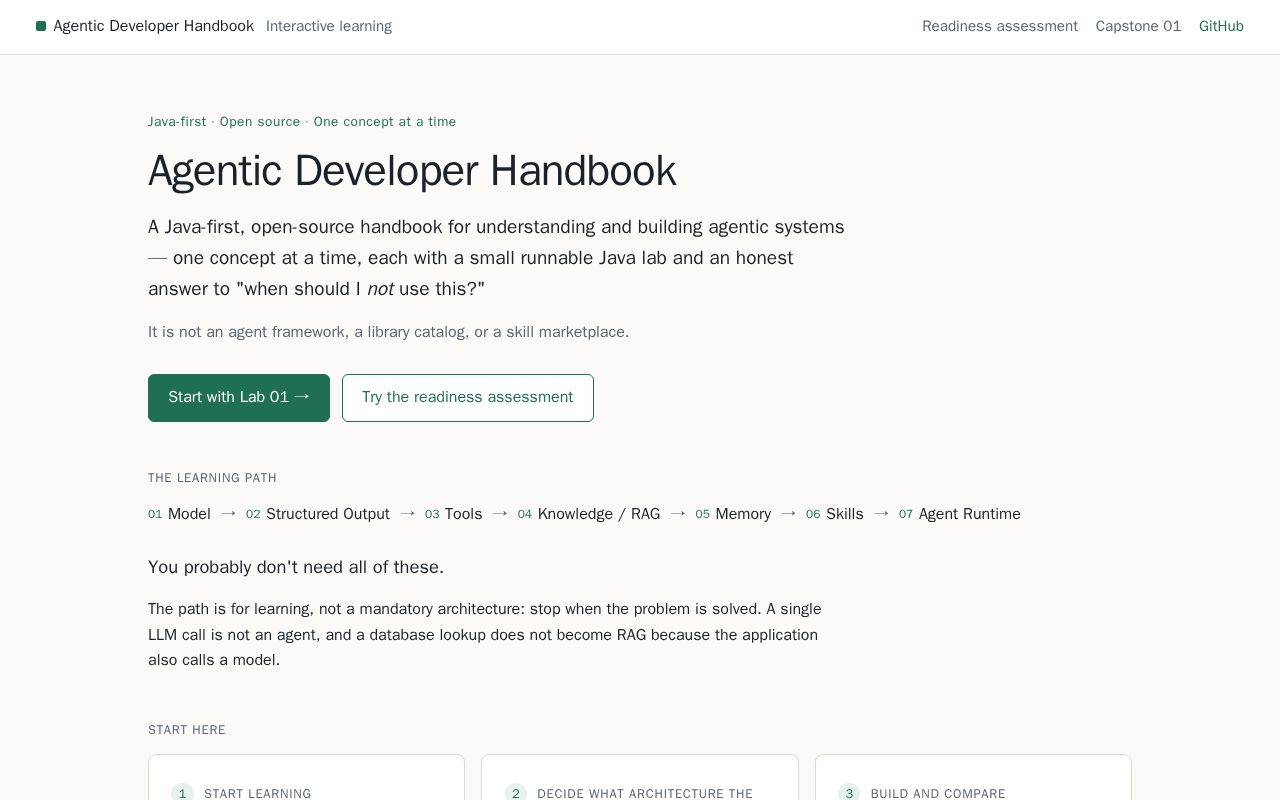 Preview of Agentic Developer Handbook