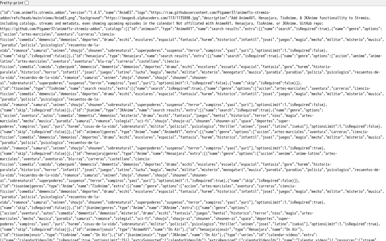 Preview of Kino Plugin Animes Es