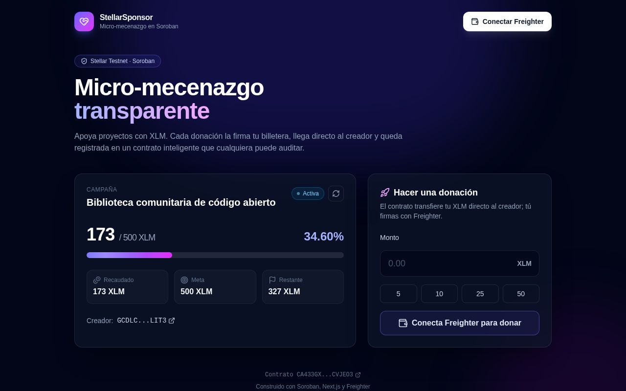 Preview of Stellarsponsor