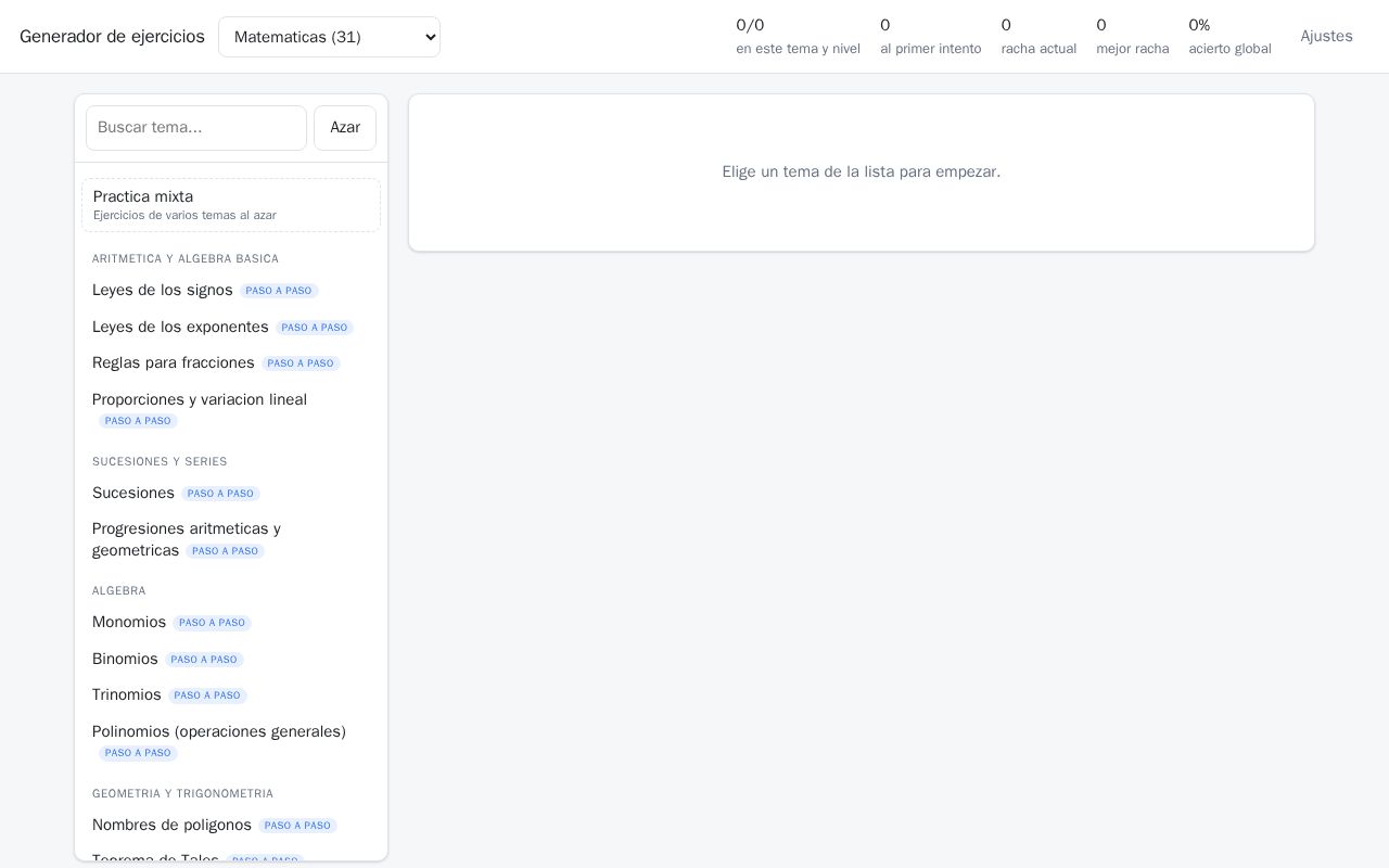 Preview of Generador De Ejercicios