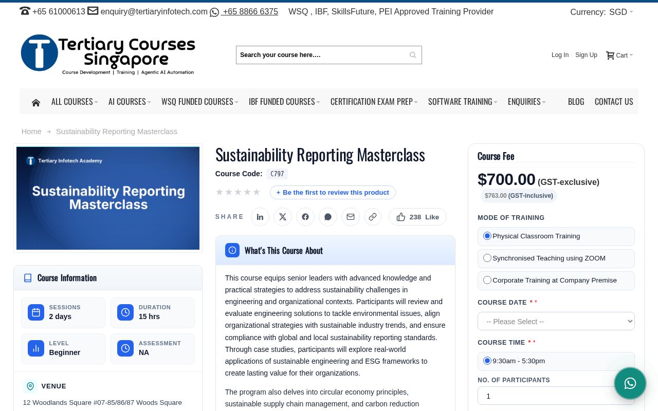 Preview of C797 Sustainability Reporting Masterclass