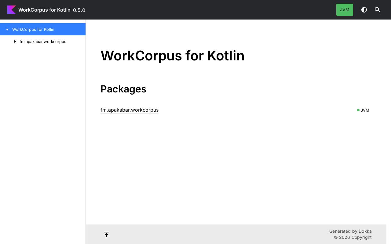Preview of WorkCorpus for Kotlin