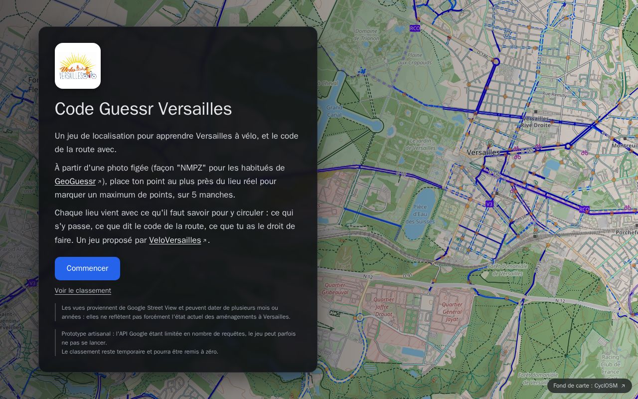 Preview of Code Guessr Versailles