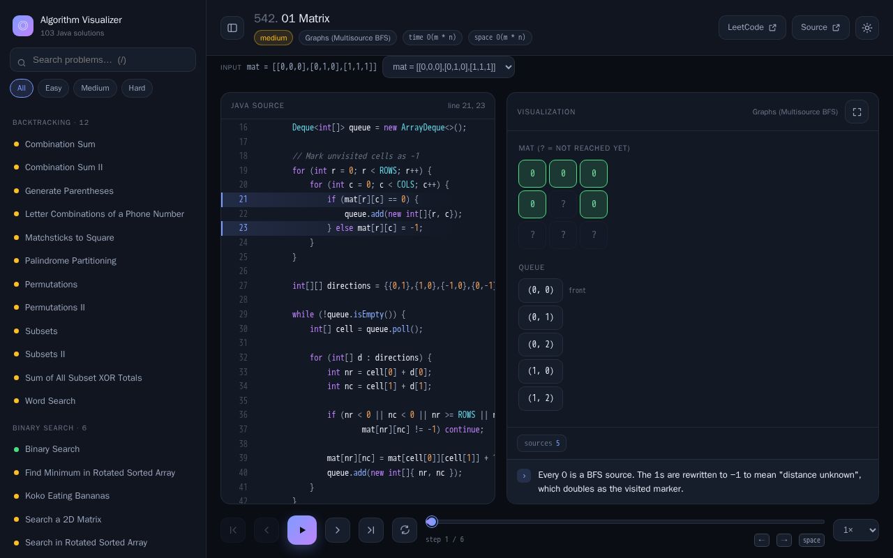Preview of Algorithm Visualizer