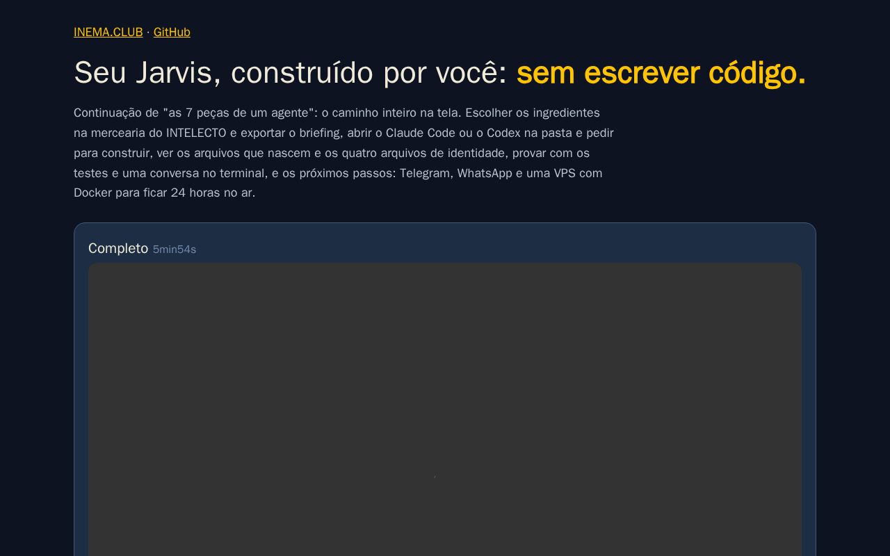 Preview of INTELECTO: instale o seu Jarvis
