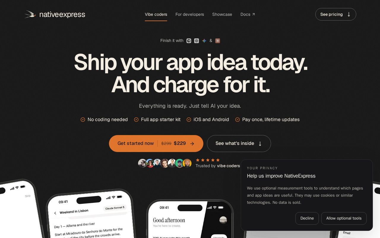 Preview of Mobile App Code Template