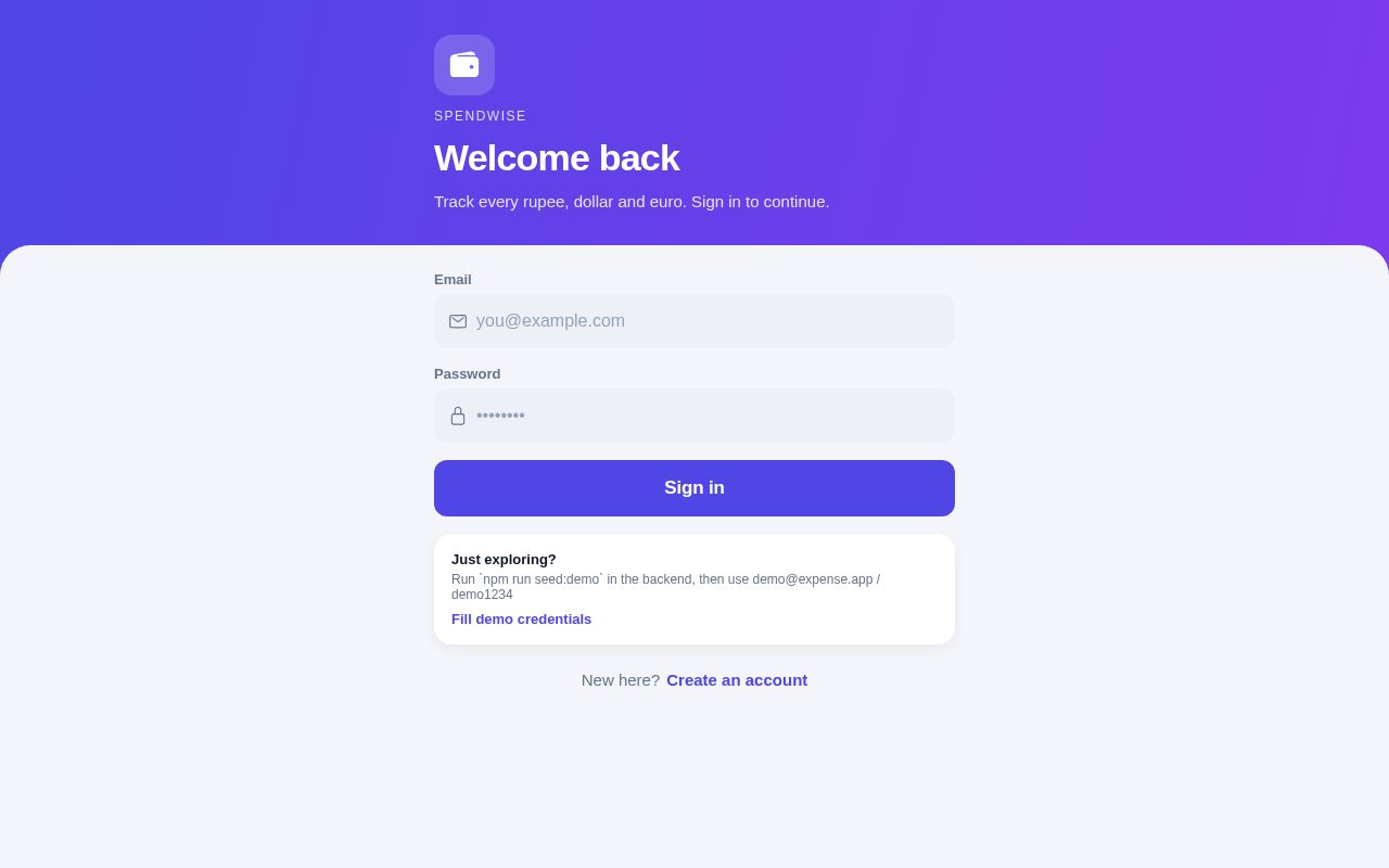 Preview of Spendwise