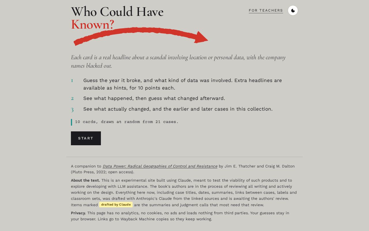 Preview of Who Could Have Known
