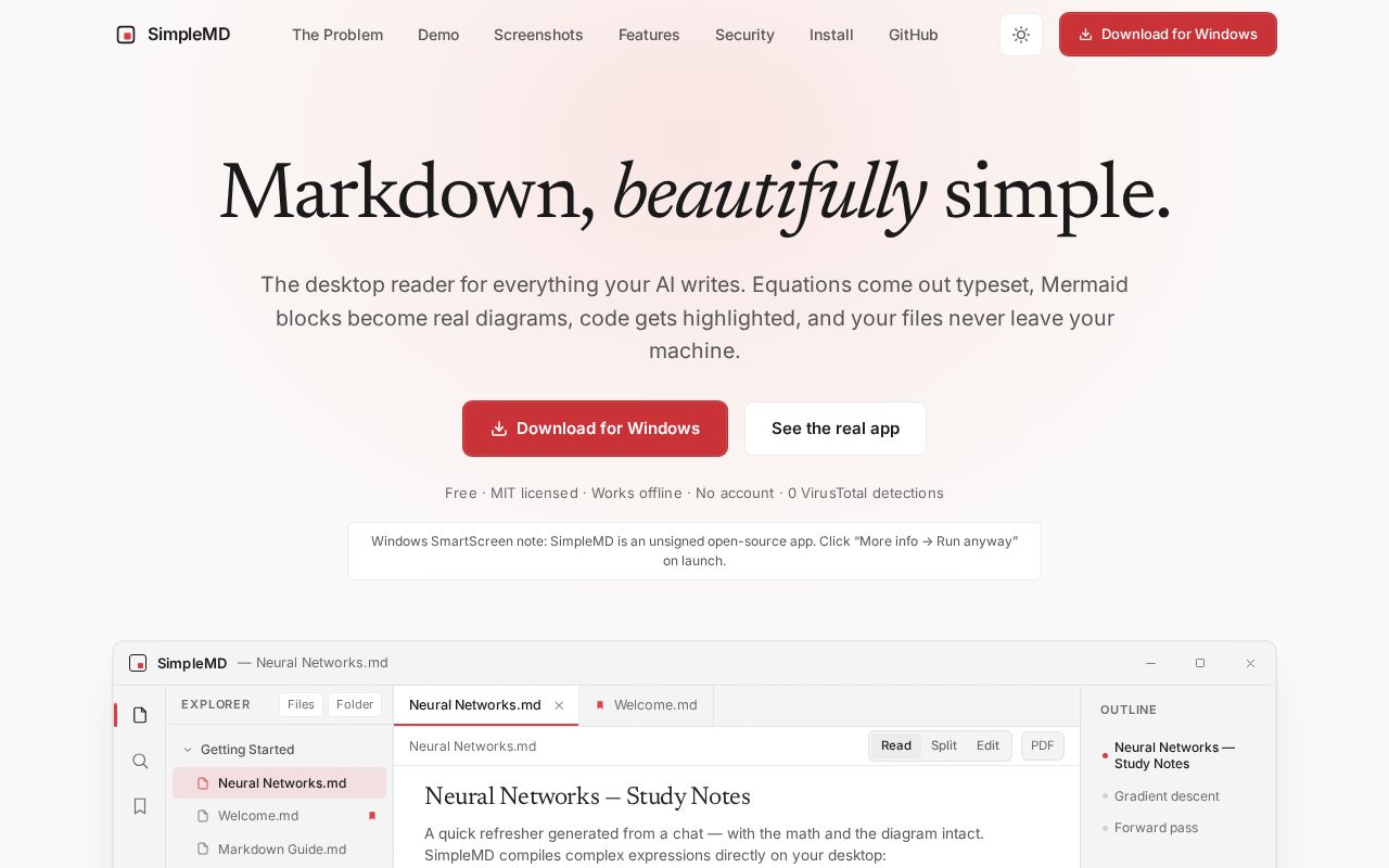 Preview of SimpleMD