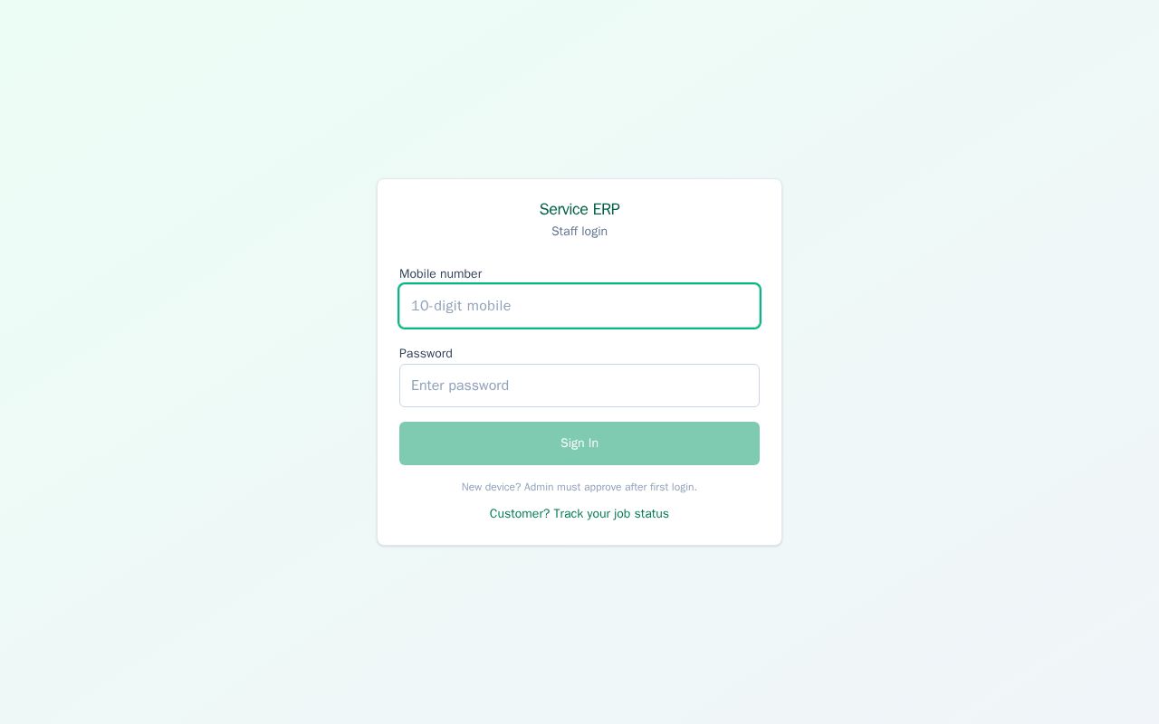 Preview of Service Erp