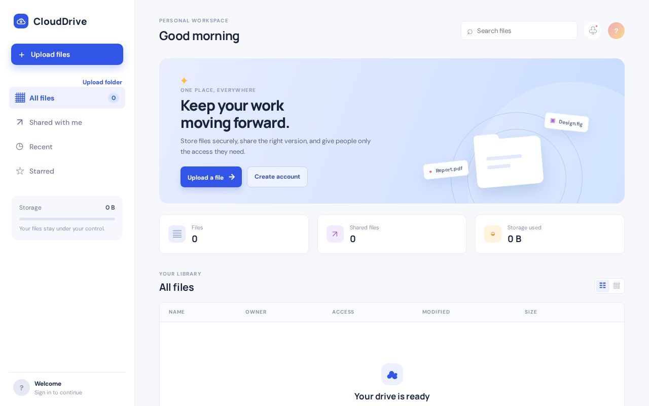 Preview of Cloud sharing platform