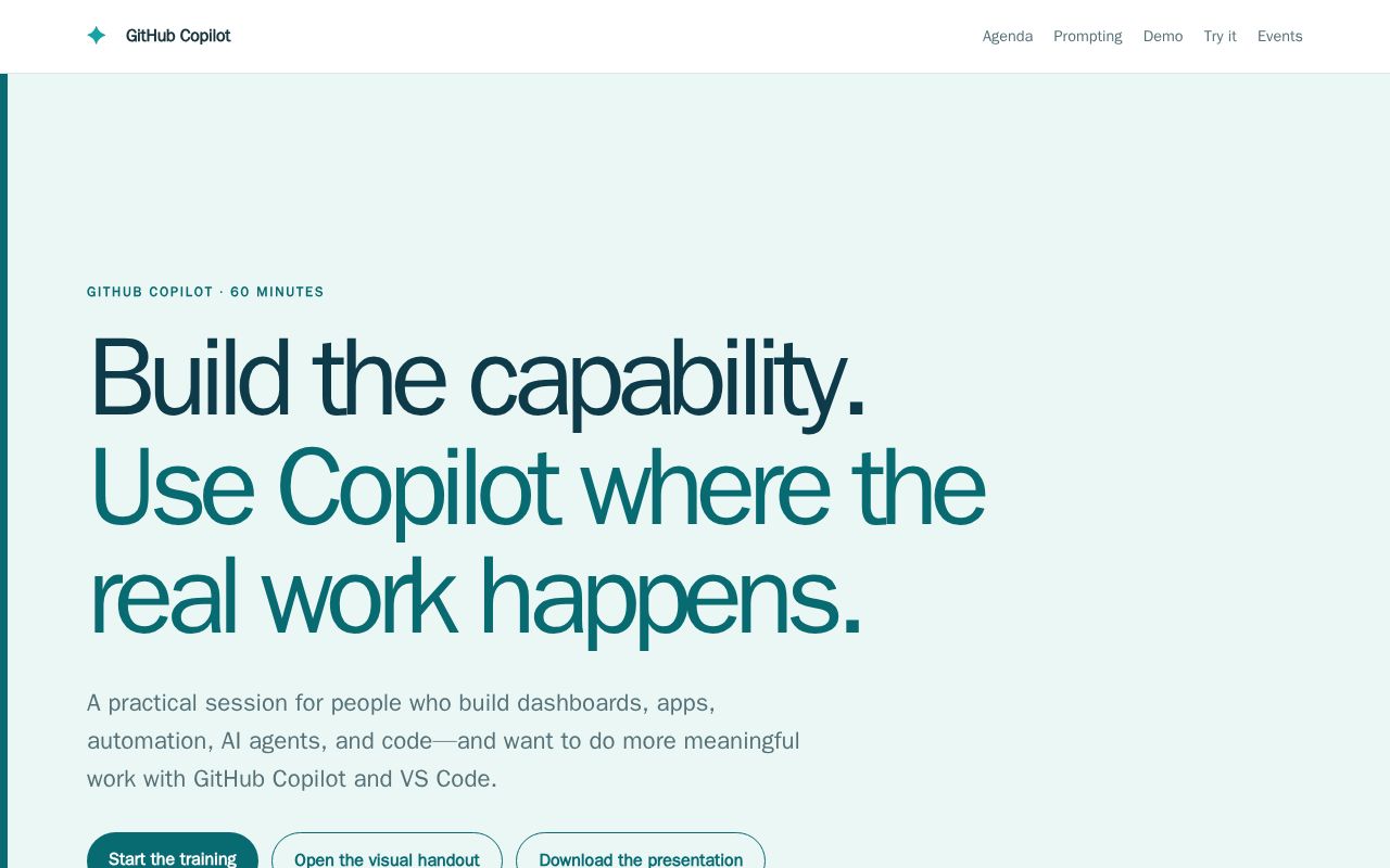 Preview of Github Copilot Professional Productivity Training