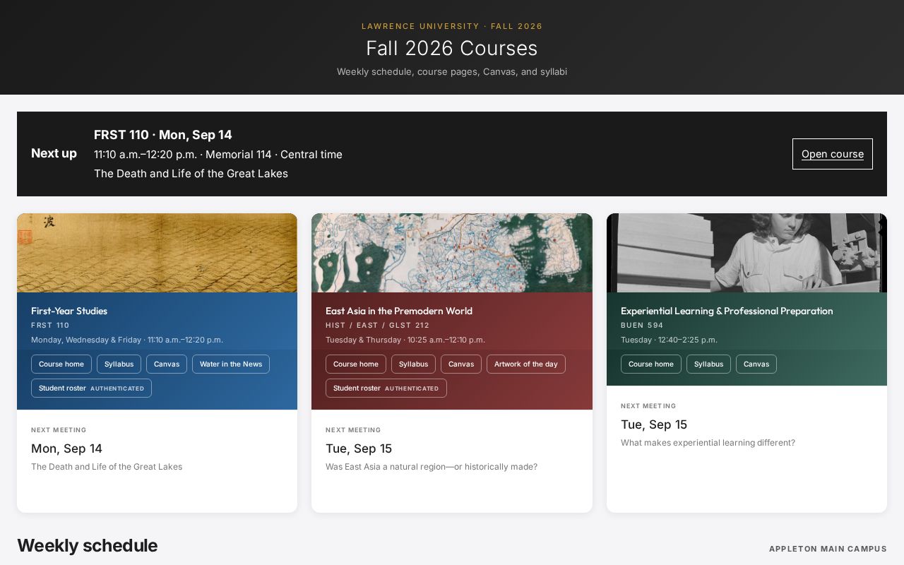 Preview of Teaching Fall 2026