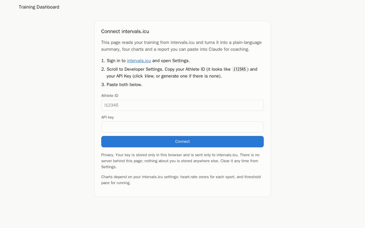Preview of Intervalstrainingdash