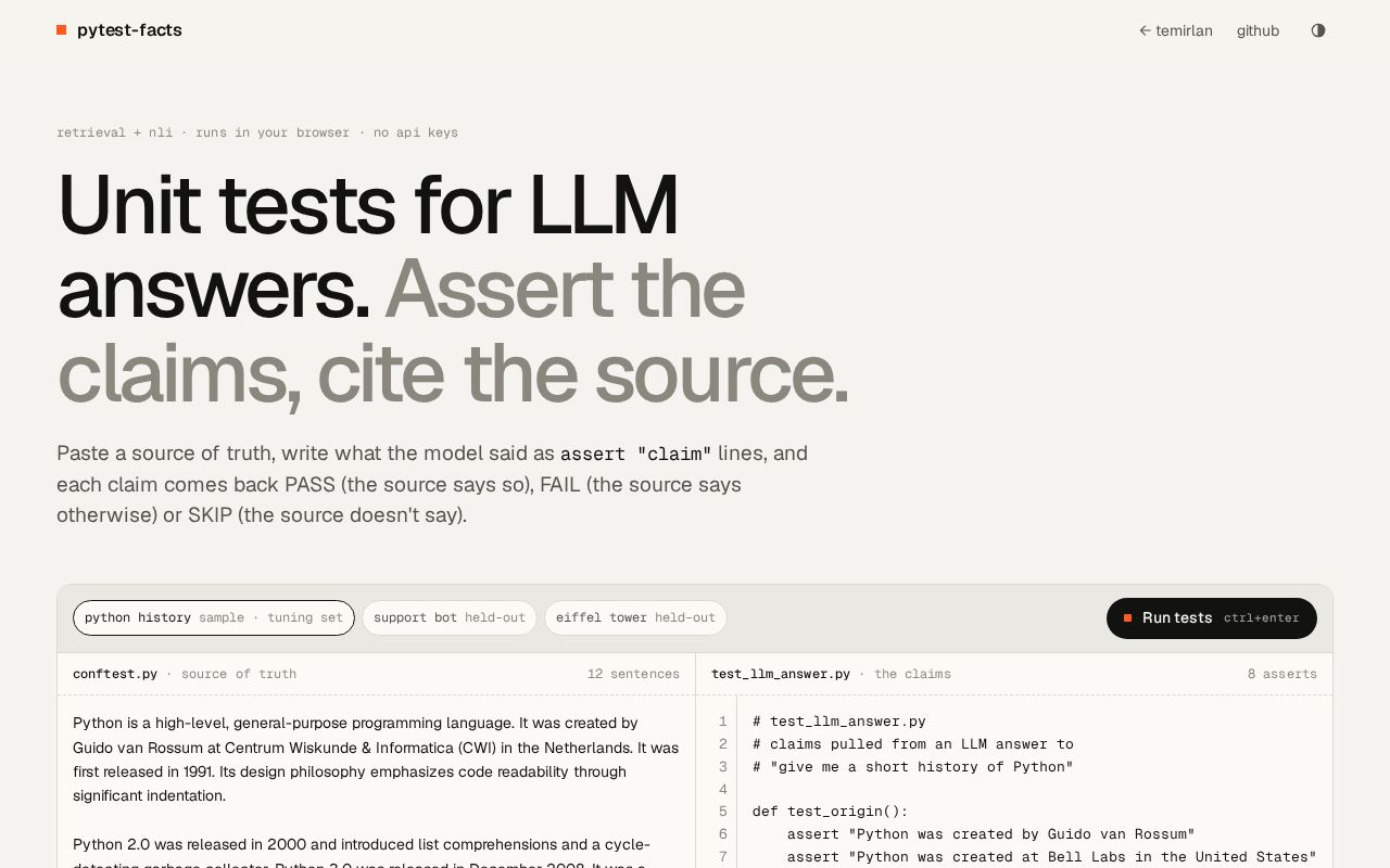 Preview of Pytest Facts