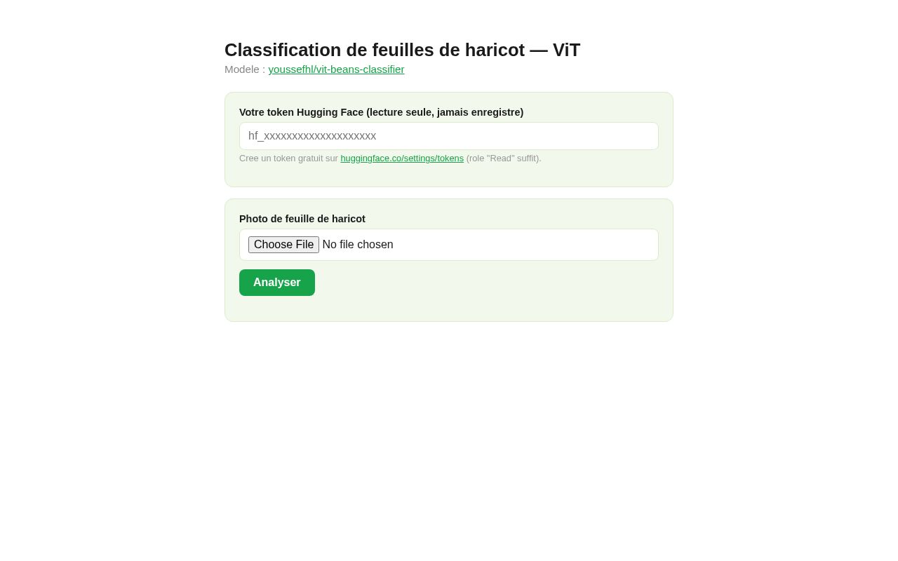 Preview of ViT Beans Classifier Demo