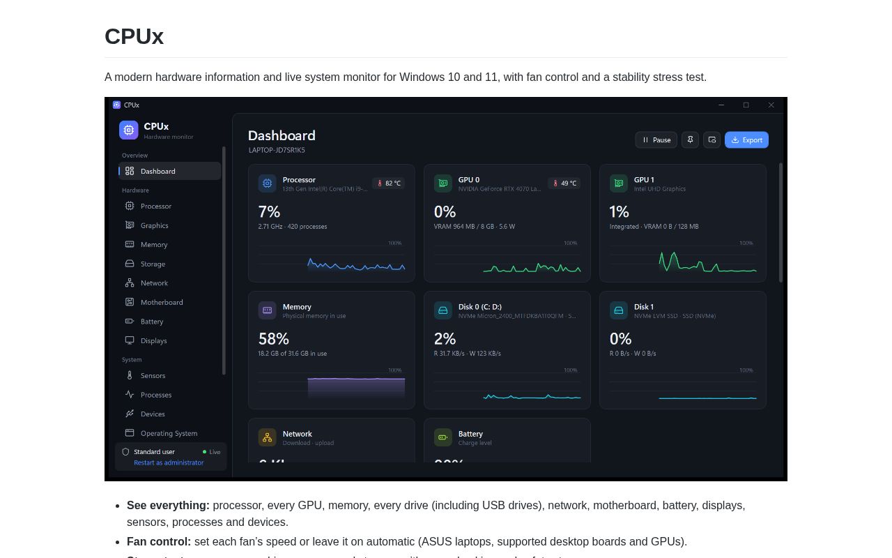 Preview of CPUx