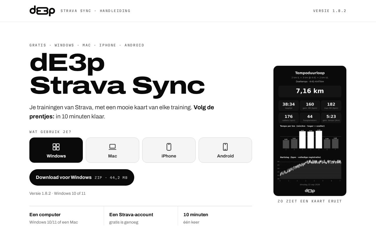 Preview of Strava Sync