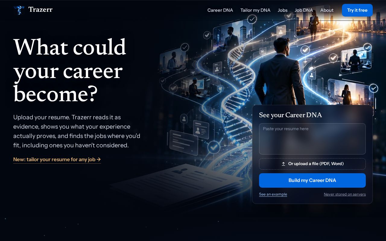Preview of Trazerr Site