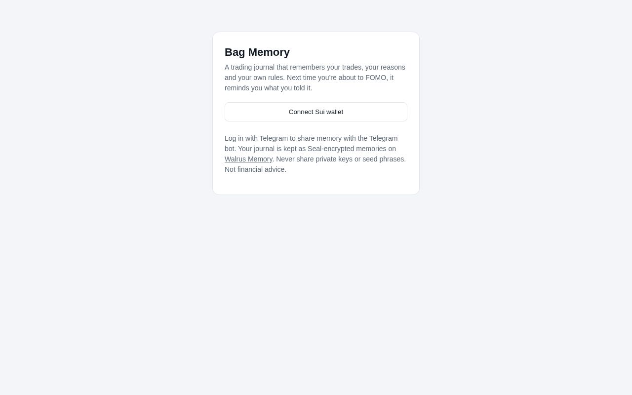 Preview of Bag Memory