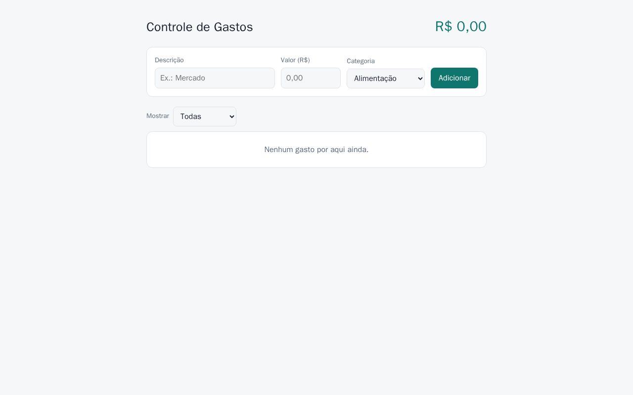 Preview of Controle De Gastos