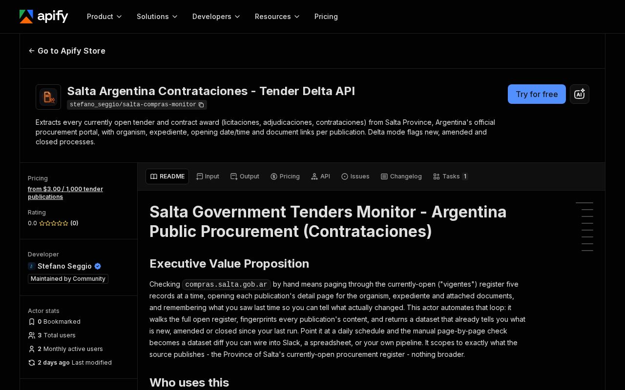 Preview of Salta Compras Monitor