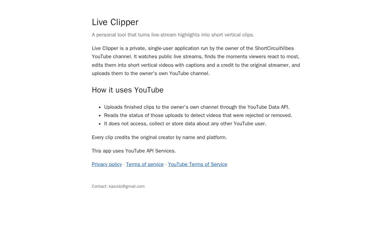 Preview of Live Clipper