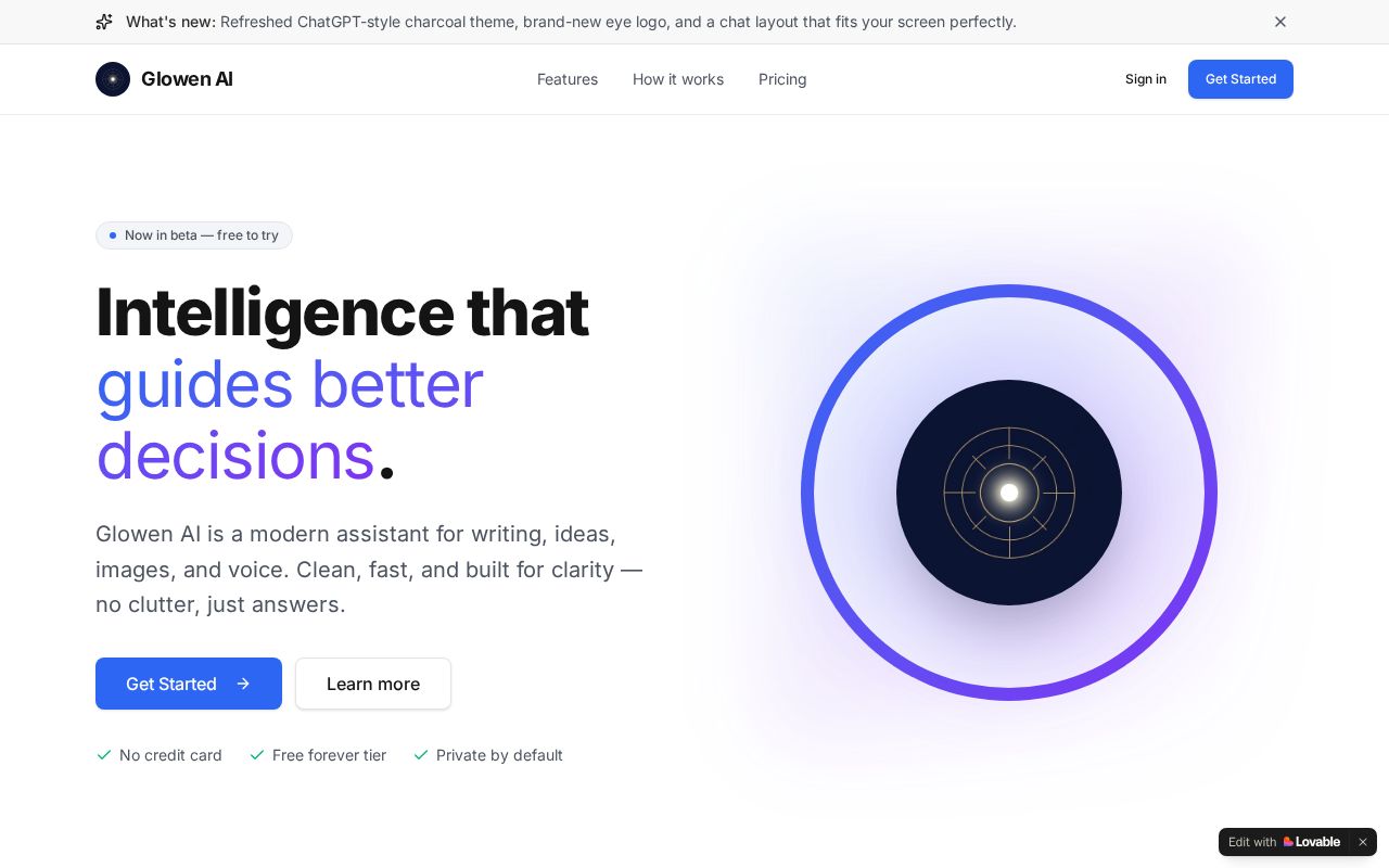 Preview of Glowen AI