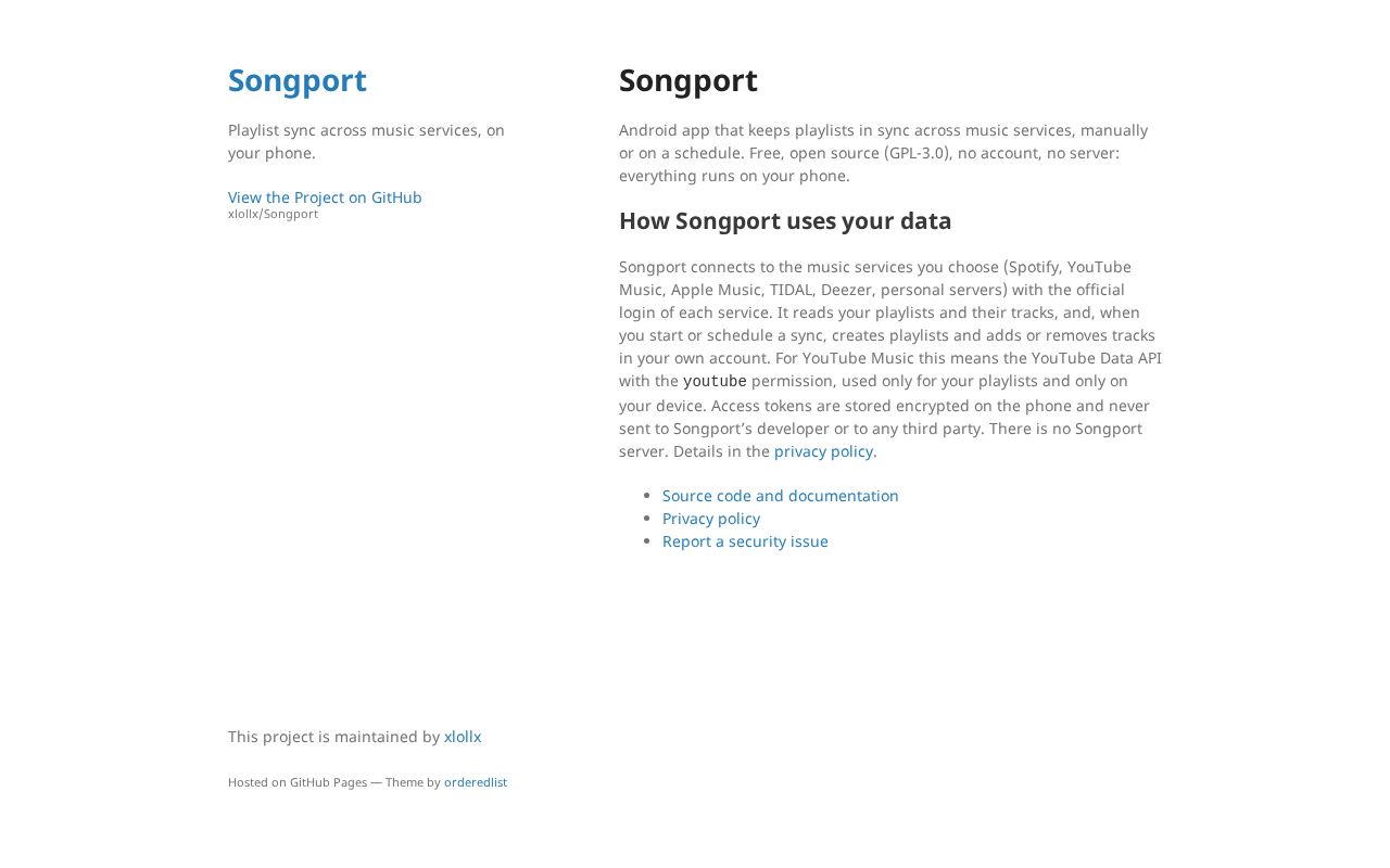 Preview of Songport