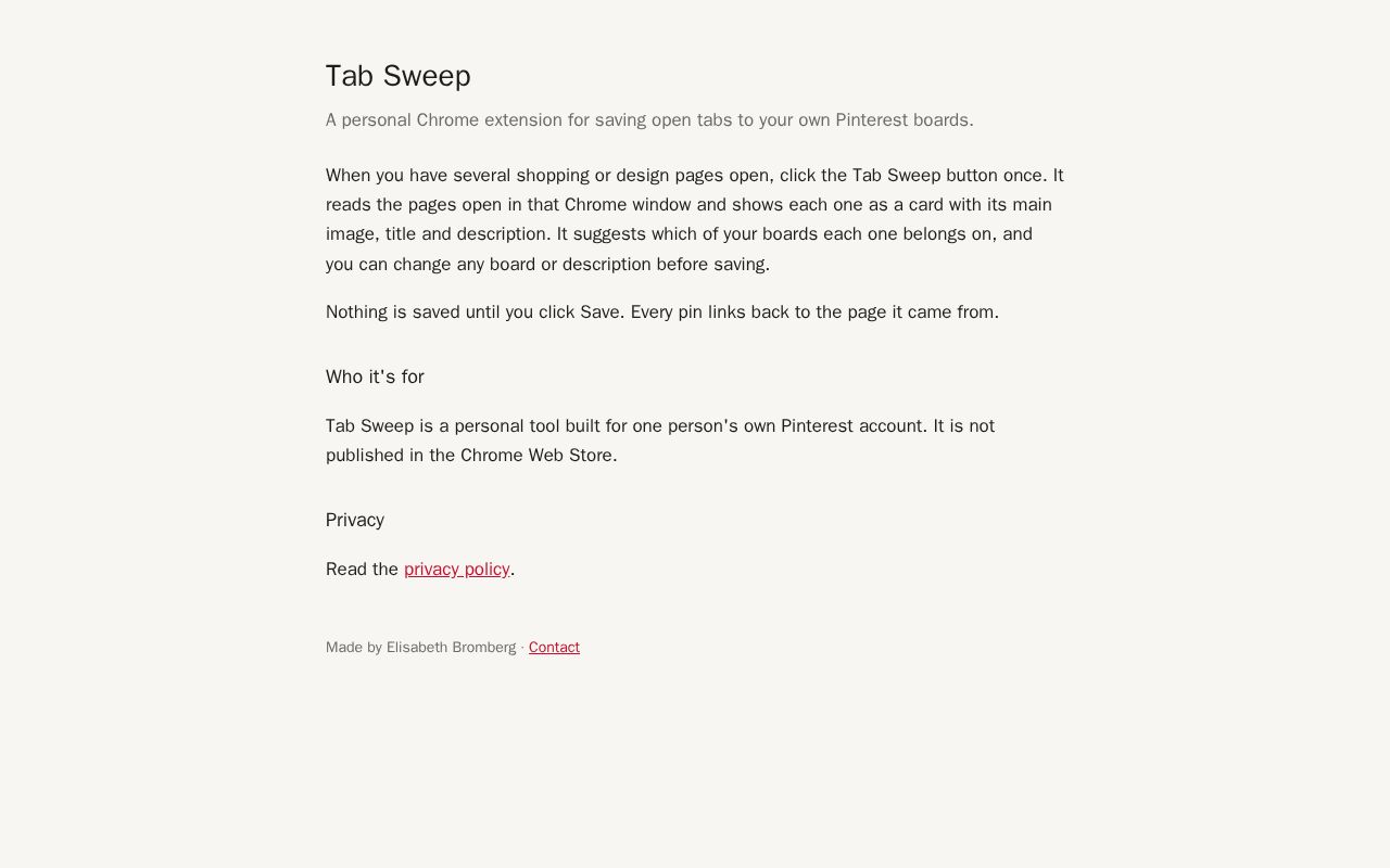 Preview of Tab Sweep