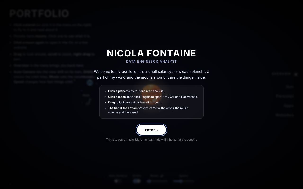 Preview of Interactive solar system portfolio