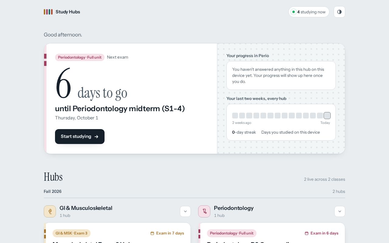 Preview of Study Hubs