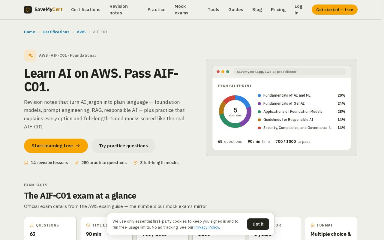 Preview of Aif C01 Study Guide