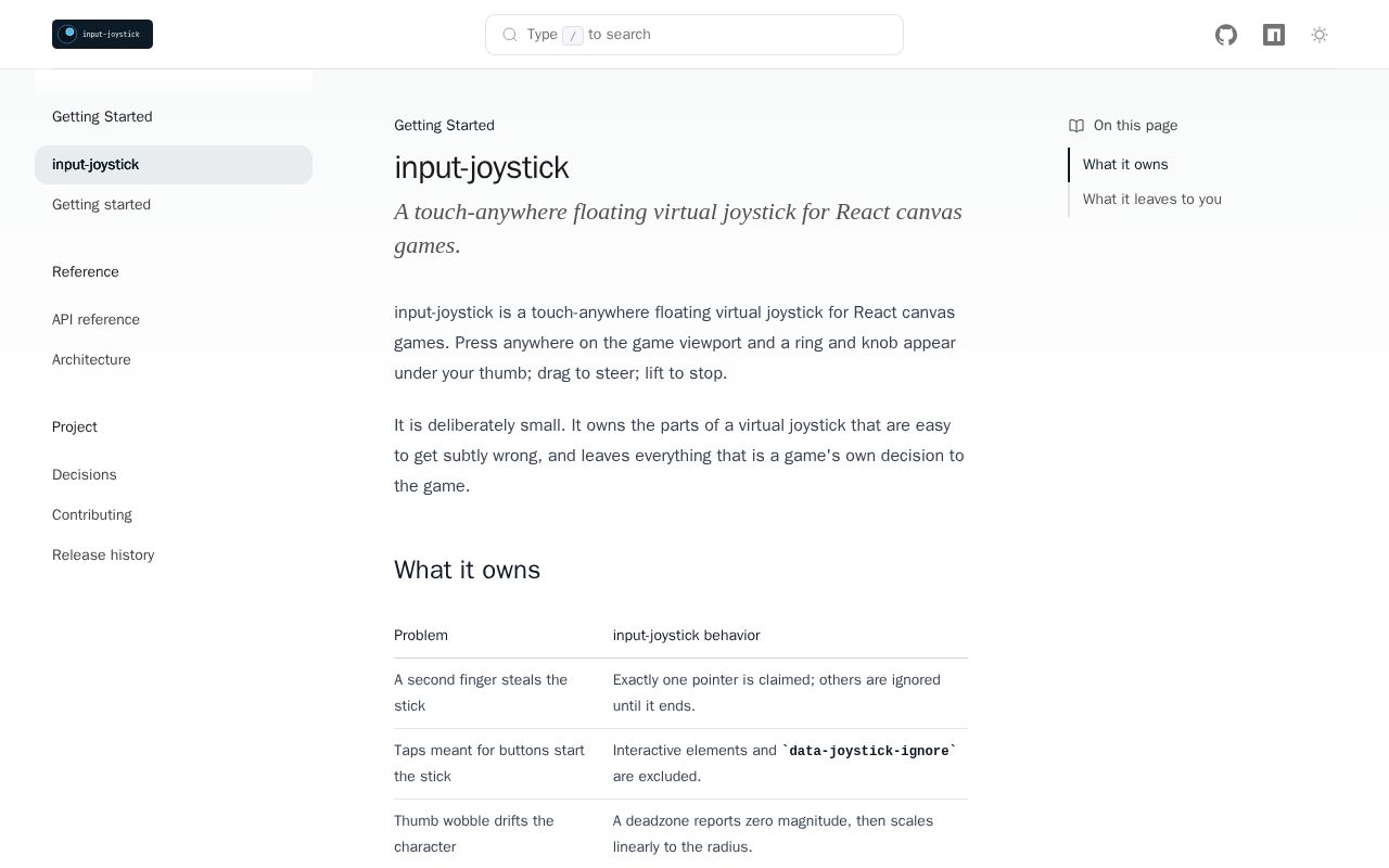 Preview of Input Joystick