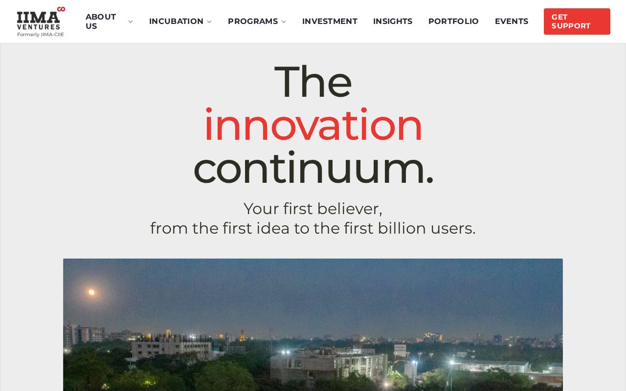 Preview of IIMA Ventures home + portfolio redesign (Greylock-style)