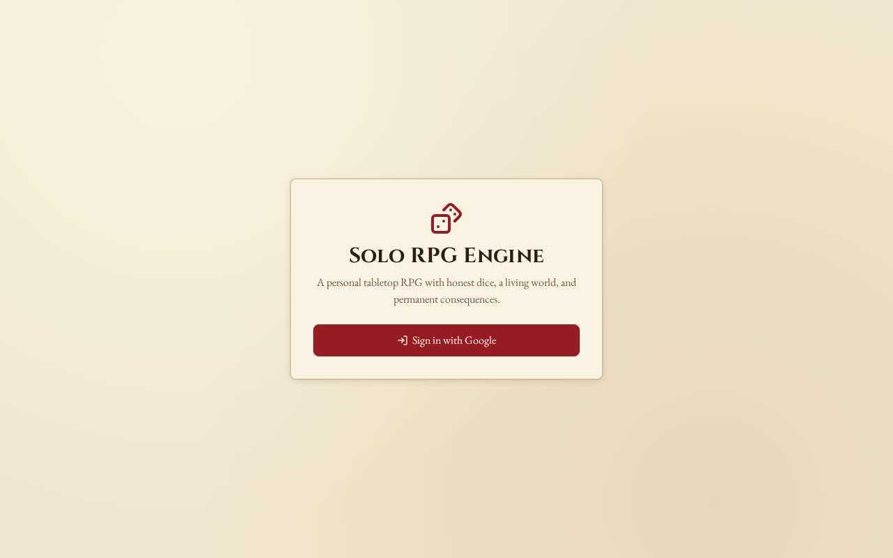 Preview of Solo RPG Engine