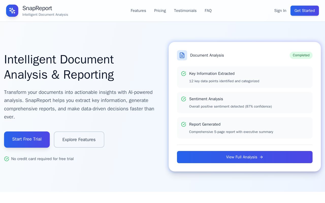 Preview of SnapReport